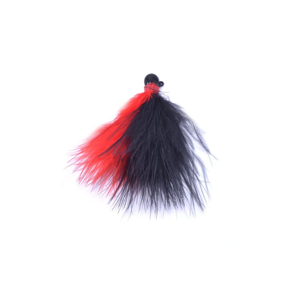 Palmered Marabou Jigs - Curly Tails - Speckled - Haggerty Lures